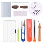 36 Color DIY Wool Felt Kit Needles Tool Set Handmade Needle Felting Mat Starter Fabric Sewing Kit w/
