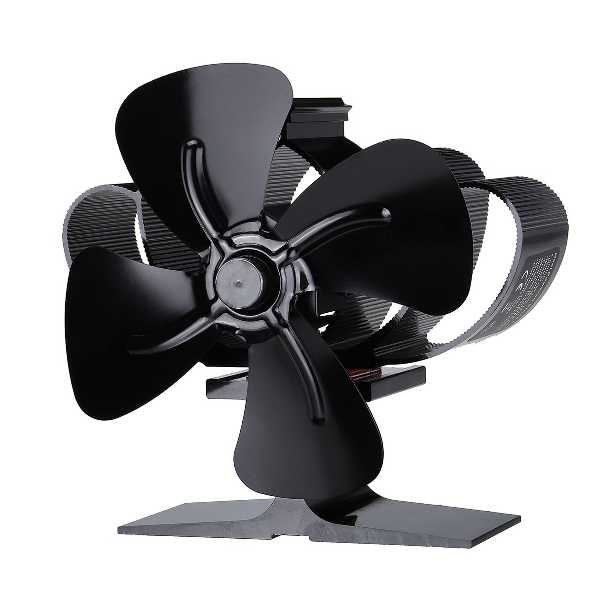 1200RPM Mini Heat Powered Stove Fan 4 Blade Silent Fireplace Eco Fan Heating Distribution No Electri