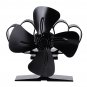 1200RPM Mini Heat Powered Stove Fan 4 Blade Silent Fireplace Eco Fan Heating Distribution No Electri