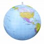 PVC Inflatable Globe Beach Ball Geography 16Inch World Map Educational Toys