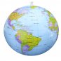 PVC Inflatable Globe Beach Ball Geography 16Inch World Map Educational Toys