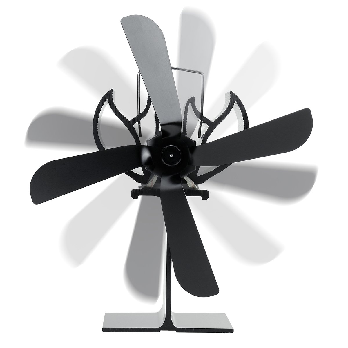 Heat Powered Stove Fan Wood Log Burner Fireplace Eco Fan Heating Distribution No Electricity Or Batt