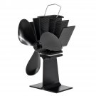 EQ2-BK(3BL) Heat Powered Wood Stove Fan Silent Eco-Friendly Fireplace Fan for Wood Log Burner