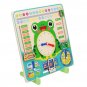 Kids Wooden Frog Clock Calendar Date Weather Board Learning Educational Toys