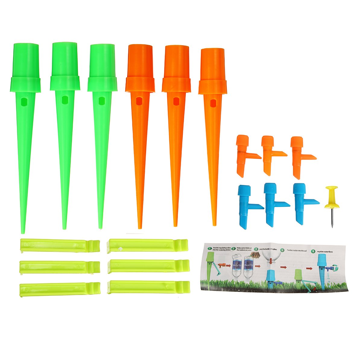 6Pcs Automatic Watering Irrigation Spikes Garden Plant Flower Bottle Sprinkler Drip Irrigation Syste