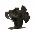 Fireplace Fan 4-Blade Heat Powered Stove Fan for Wood Log Burner Ultra Quiet Warm Air Eco-Friendly F