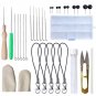 40 Color Soft Wool Felt Mat Starters DIY Knitting Craft Felting Needle Tool Set Sewing Tools