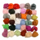 36 Colors Fiber Wool Yarn Roving Spinning Sewing Tools Trimming Merino Wool Fiber Roving for Needle 