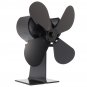 4 Blades Heat Powered Stove Fan For Ultra Quiet Log Wood Burner Fireplace Home Eco Fan