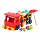 DIY Educational Toys Kids Exercise Practical Wooden IQ Game Car Assemble Building Gift Training Brai