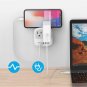 Multi US Plug Outlet Extender with 2 USB Wall Charger and Night Light for Cruise Ship Travel Power A