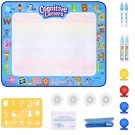 100x80cm DIY Children Aqua Magic Water Drawing Painting Pad Kit Reusable Doodle Mat Set Kid's Educat