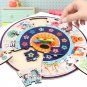 Two-in-one Puzzle Clock Wooden Baby Teaching Resources Toys Children's Early Education Puzzles Time