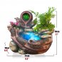 Resin Rockery Water Fountain LED Lights Atomization Home Office Desktop Decorations