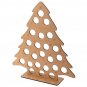 MDF Wooden Christmas Advent Calendar Christmas Tree Decoration Fits 24 Circular Chocolates Candy Sta