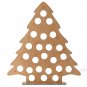 MDF Wooden Christmas Advent Calendar Christmas Tree Decoration Fits 24 Circular Chocolates Candy Sta