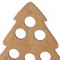 MDF Wooden Christmas Advent Calendar Christmas Tree Decoration Fits 24 Circular Chocolates Candy Sta