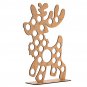 Wooden Christmas Advent Calendar Christmas Elk Decoration Fits 25 Circular Chocolates Candy Stand Ra