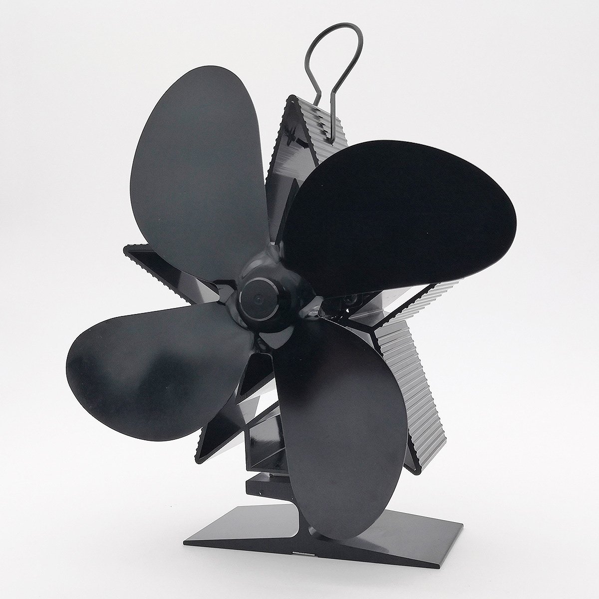 4-Blade Heat Powered Stove Fan for Wood/Log Burner/Fireplace Increases More Warm Air Eco-Friendly Ho