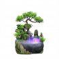 LED Desktop Mini Resin Rockery Humidifier Garden Landscape Fountain Figurines Home Office Decor