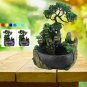 LED Desktop Mini Resin Rockery Humidifier Garden Landscape Fountain Figurines Home Office Decor