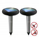 2pcs Animal Repeller Pest Repeller with LED Night Light Solar Powered Repellent for Garden Outdoor L