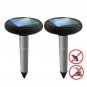 2pcs Animal Repeller Pest Repeller with LED Night Light Solar Powered Repellent for Garden Outdoor L