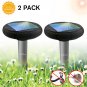 2pcs Animal Repeller Pest Repeller with LED Night Light Solar Powered Repellent for Garden Outdoor L