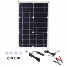 50W 18V Mono Solar Panel Dual USB 12V/5V DC Monocrystalline Flexible Solar Charger For Car RV Boat B