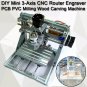1610 DIY Mini 3-Axis CNC Router Engraver Laser Engraving MachinePCB PVC Milling Wood Carving Machine