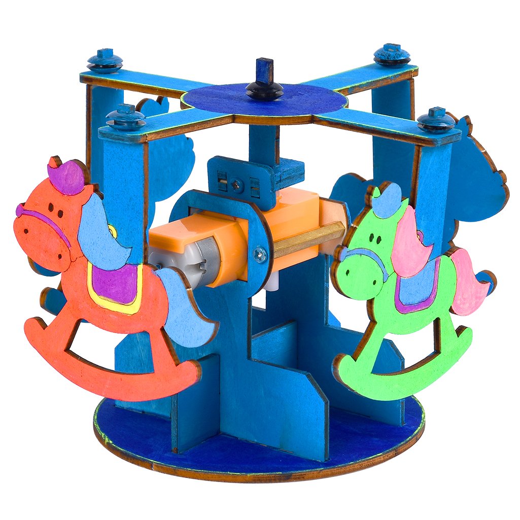 DIY Carousel Model Intelligence Training Building Block Carousel Model Blocks Toys