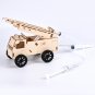 DIY Hydraulic Fire Truck Intelligence Training Building Block Hydraulic Fire Truck Model Blocks Toys