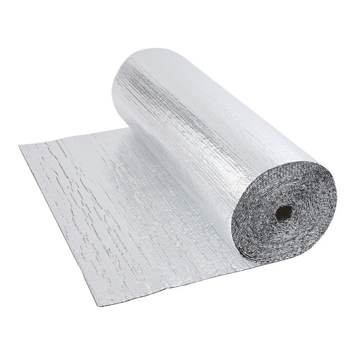 1 x  30m x 1m Double Foil Double Bubble Aluminum Insulation Roll Heat Double Bubble Solar Attic Floo