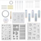 76PCS DIY Resin Casting Molds Silicone Craft Jewelry Pendant Making Mould Tools Kit