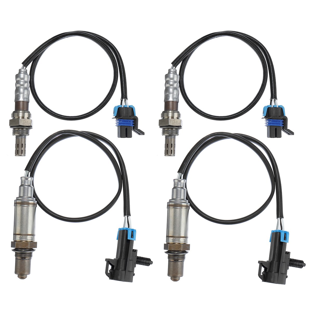 4PCS Air Fuel Ratio Oxygen O2 Sensor Up & Down For Chevrolet Silverado 1500 06-07