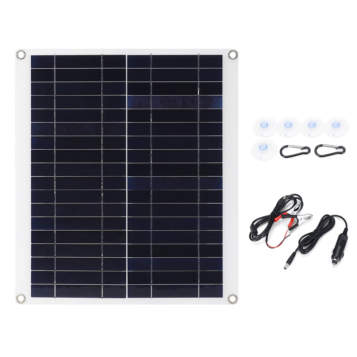 20W 18V Mono Solar Panel Dual 12V/5V DC USB Monocrystaline Flexible Solar Charger IP65 Battery Charg