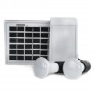 2200mAh Solar Lighting System USB Portable Emergency Light Solar Panel Powered System with 2Pcs 2W L