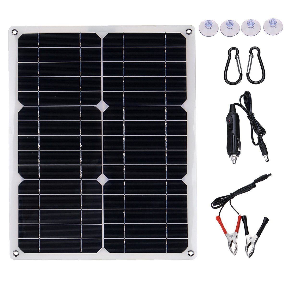 40W 18V Mono Solar Panel Dual 12V/5V DC USB Monocrystaline Flexible Solar Charger For Car RV Boat Ba
