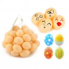 50Pcs/Set DIY Easter Eggs Painting Artificial Eggs Plastic Handmade Easter Hunt Eggs w/ Hole Craft H