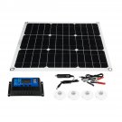 60W 18V Dual USB Solar Panel Battery Charger Monocrystal Solar Power Panel with 40A Solar Controller