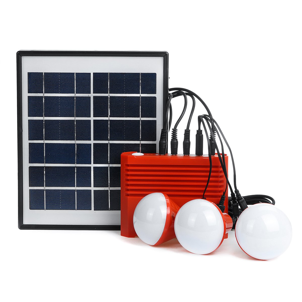 4W Solar Panel Lighting Charging Generator 3.7V 5000mAH Li-on Battery Energy Solar Powered System