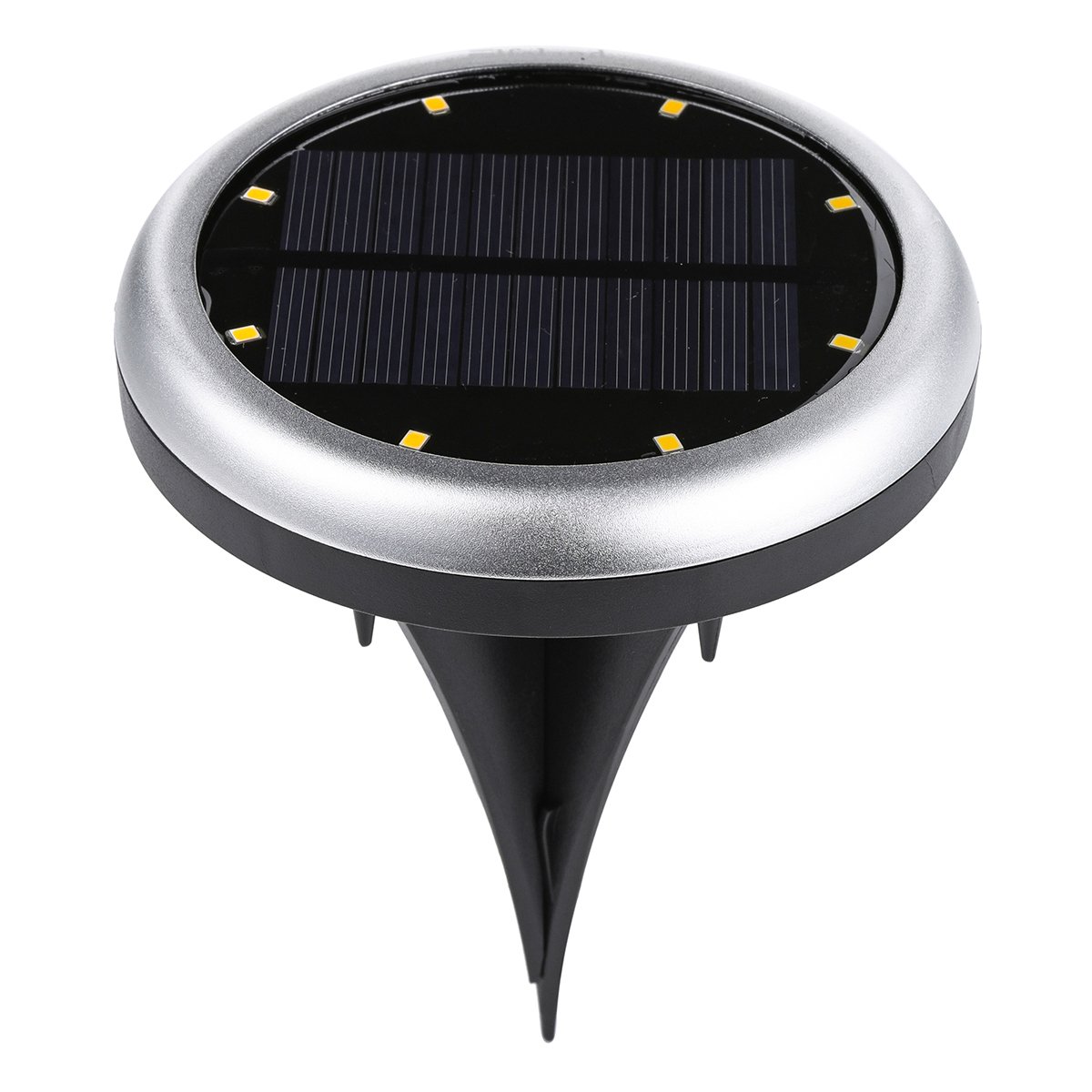2X 8 LED Solar Power Buried Light Underground Lamp IP66 Waterproof Outdoor Path Way Garden Decking L