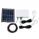 Solar Powered System Generator Panel Power Storage Charger Outdoor USB LED Bulb Lamp