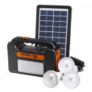 25w Emergency Portable Solar Panel Power Generator 3 Lamp Lighting System USB Card Radio Audio Solar