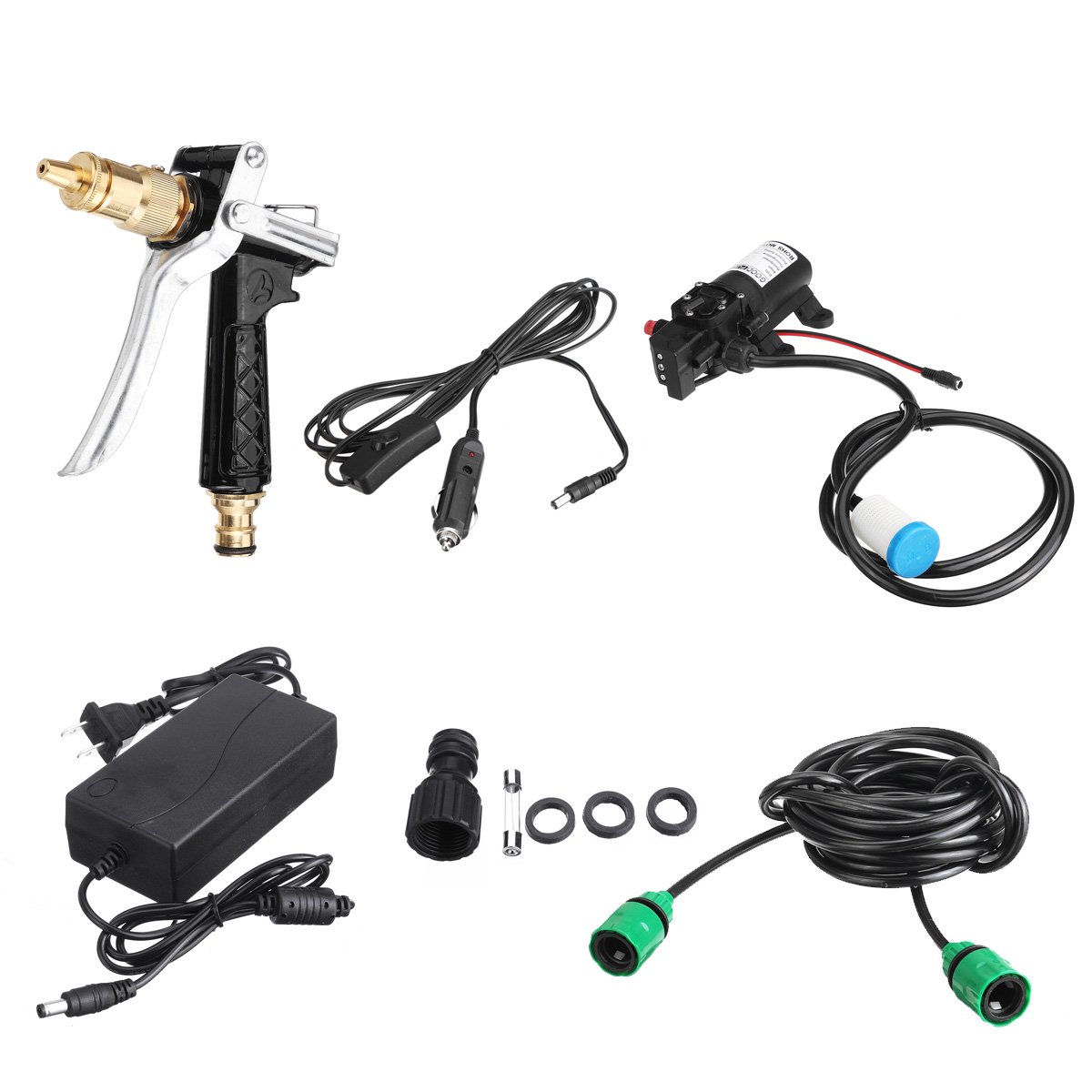 80W 12V High Pressure Car Electric Washer Squirt Sprayer Wash Self-priming Pump Water Cleaner For Au