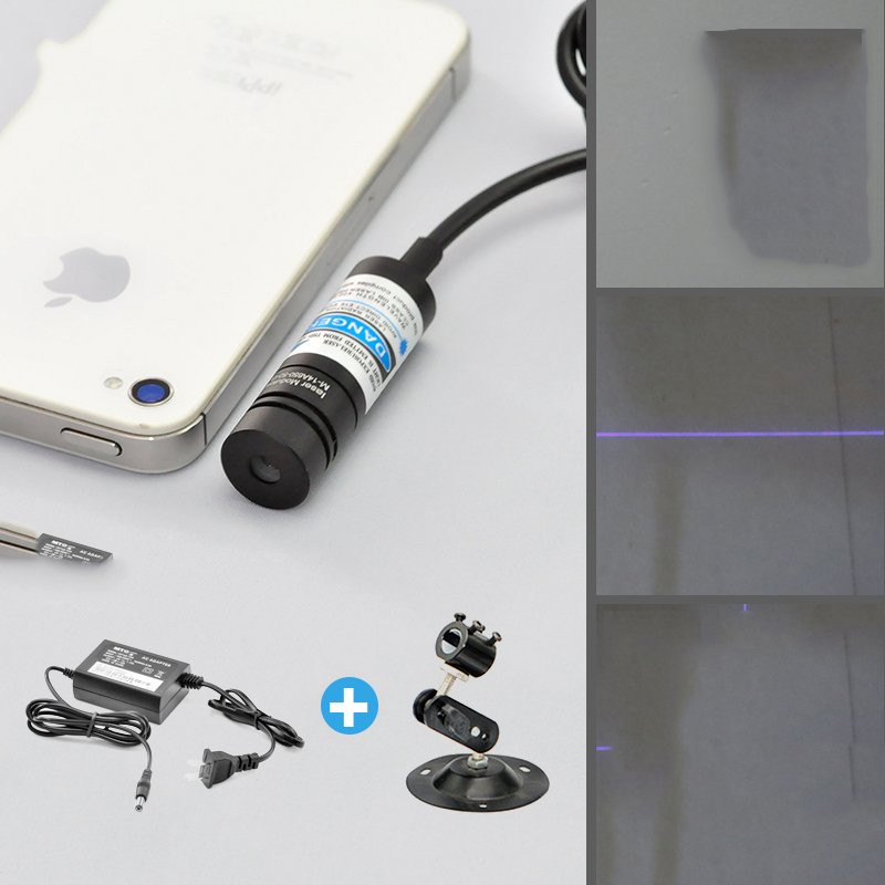 MTOLASER 50mW 405nm Blue-violet Line Laser Module Generator Variable Focus Industrial Marking Positi