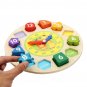 Wooden Clock Shape Sorting Preschool Puzzle Blocks Toddler Kids Educational Toys