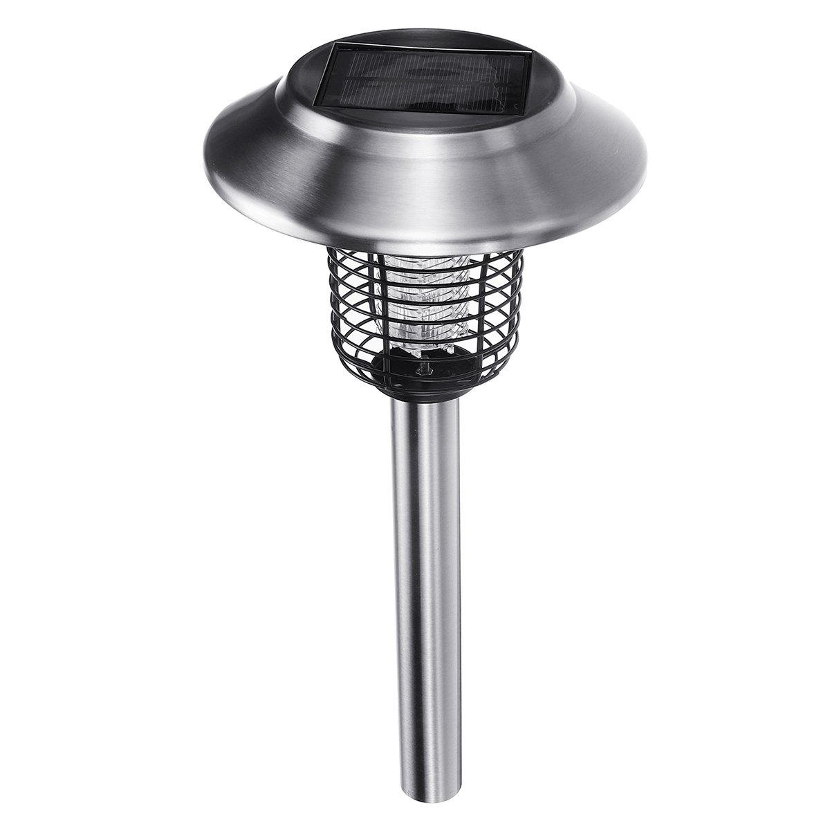 Solar Electric Shock Mosquito LED Light Fly Bug Insect Zapper Killer Trap Lamp Intelligent Light-con