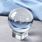 Laser Engraved Solar System Ball 3D Miniature Planets Sphere Glass Globe