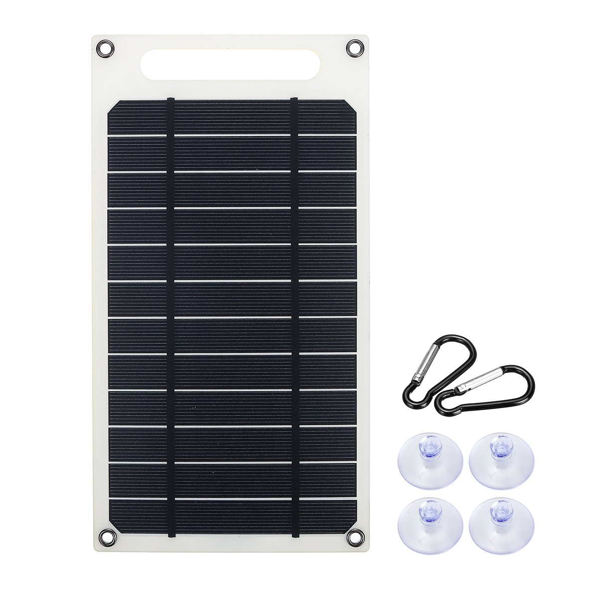 10W 6V 1500mA Monocrystalline Solar Panel USB Mobile Phone Photovoltaic Charging Power Bank